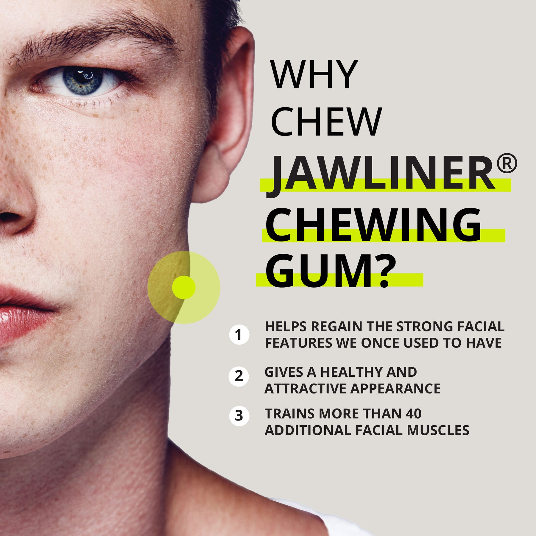 JAWLINER® Chewing Gum Watermelon Medium Hard