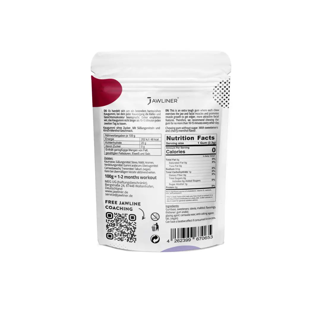 JAWLINER® Fitness Chewing Gum Glace à la Cerise