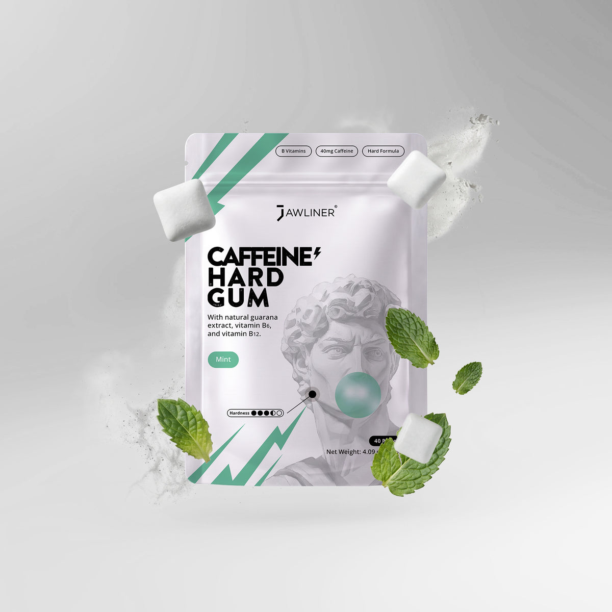 JAWLINER® Chewing Gum Hard + Caffeine
