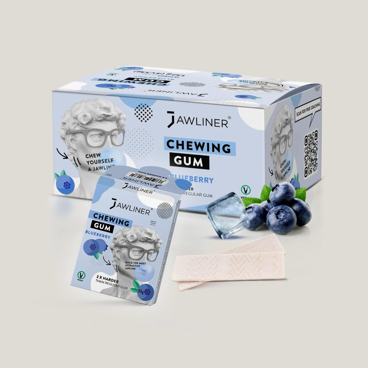 JAWLINER® Kaugummi Blueberry