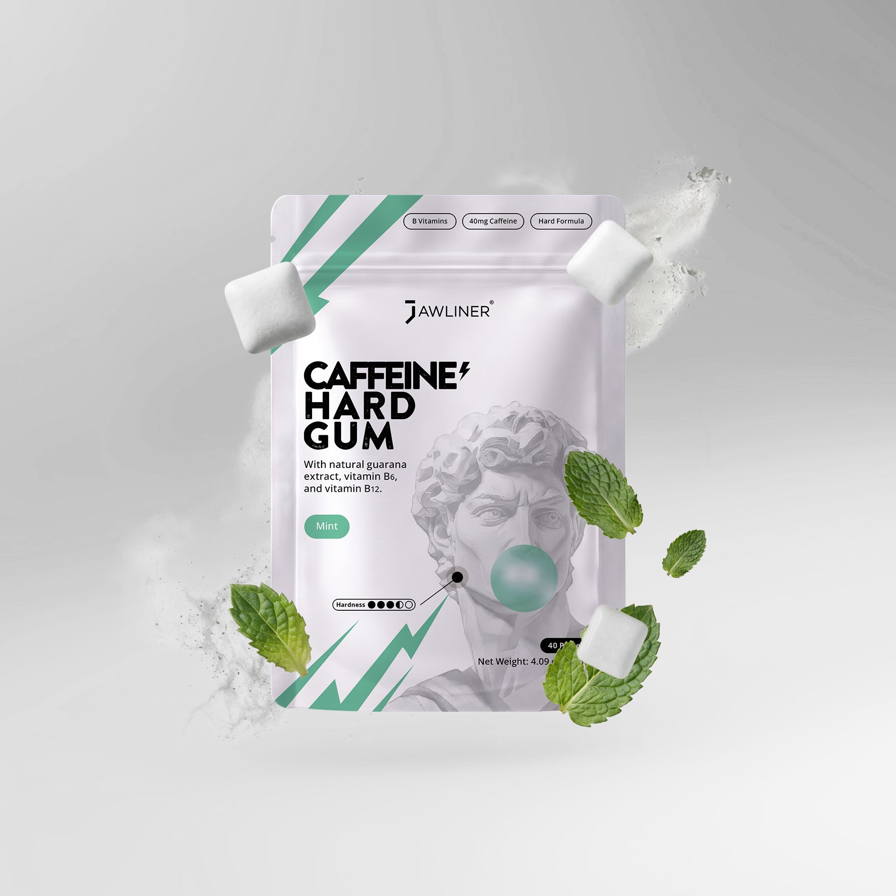 JAWLINER® Chewing Gum Hard + Caffeine