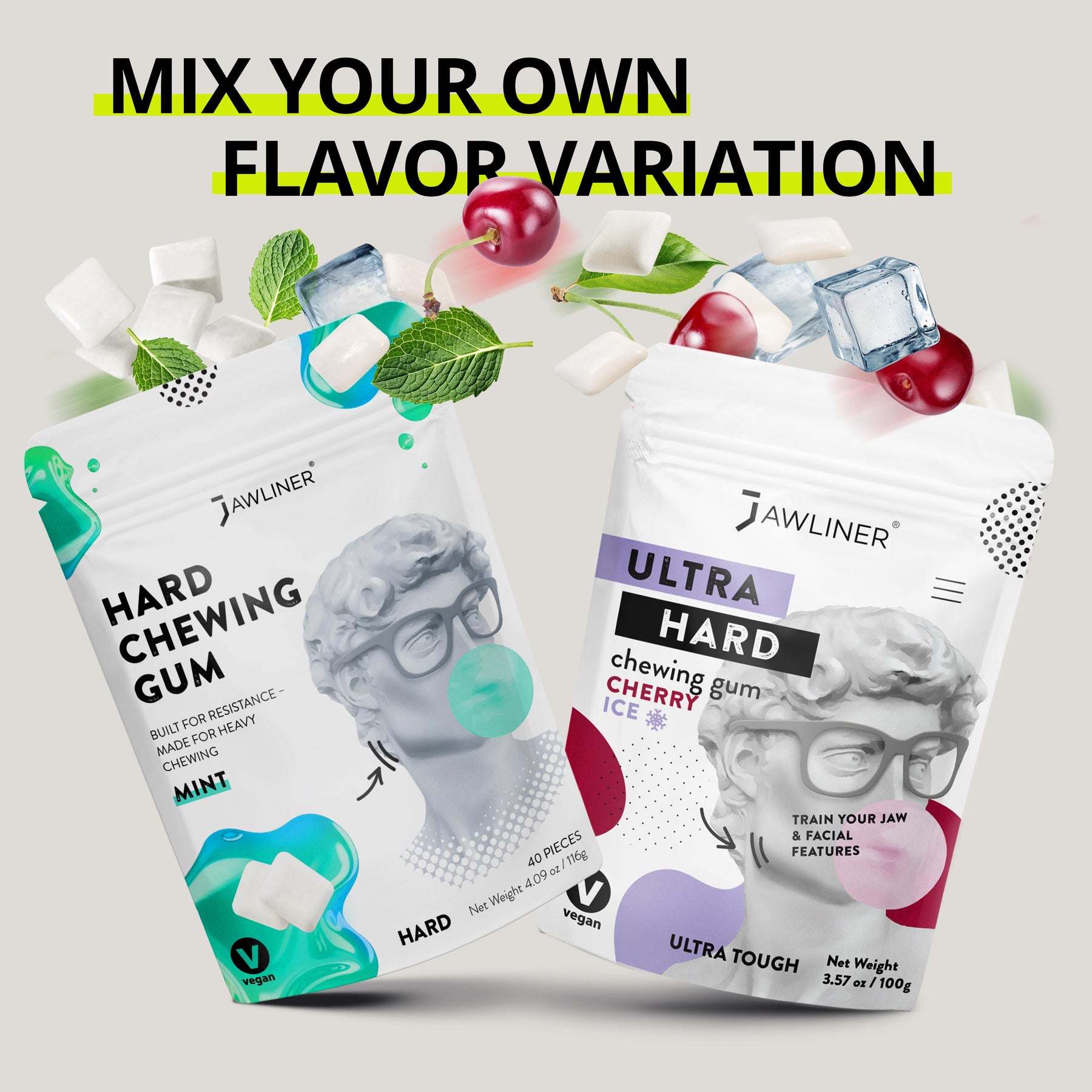 JAWLINER® Hard Chewing Gum